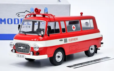 Obrázok produktu pre Barkas B 1000 (1965) Feuerwehr Ambulance MCG 1:18