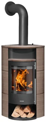 Produktbild von Oranier | Kaminofen | Polar Neo Eck | 6,5 kW | Schwarz, Keramik Grappa