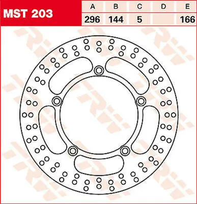 Produktbild von TRW Bremsscheibe Allround starr MST203 Adventurer 900 T309RT VT600C PC21 VS750 Intruder VR51B