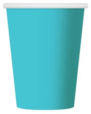 Zdjęcie produktu dla Kubeczki papierowe błękitne - 250 ml - 6 szt.