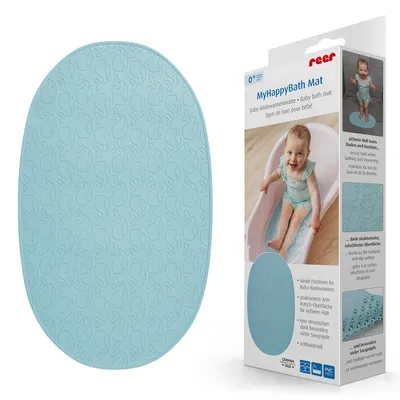 Produktbild von Reer MyHappyBath Mat - Baby Badewannenmatte, Anti-Rutsch-Oberfläche mit Walmotiv