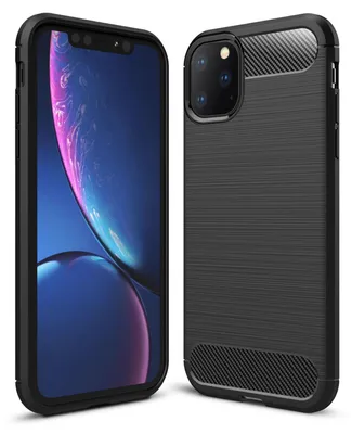 Produktbild von NALIA Handyhülle für Apple iPhone 11 Pro Max Hülle, Karbon Stylische Handyhülle Schwarz
