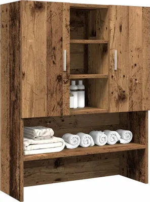 Produktbild von “2026 Moderne“Waschmaschinenschrank Altholz-Optik 70,5x25,5x90cm - Badezimmerschränke Designermöbel 5814184