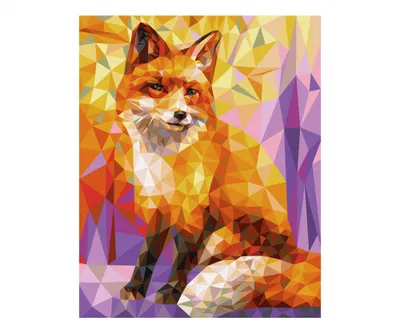 Image de Peinture par numéros - Polygon Art Renard