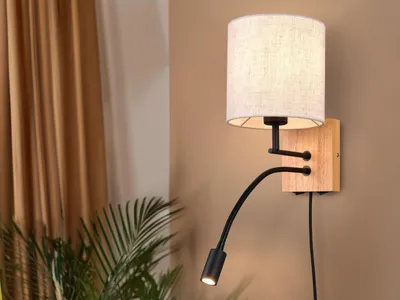 Produktbild von Trio Nilam Wandleuchte E27  ⌀18cm Naturbelassen