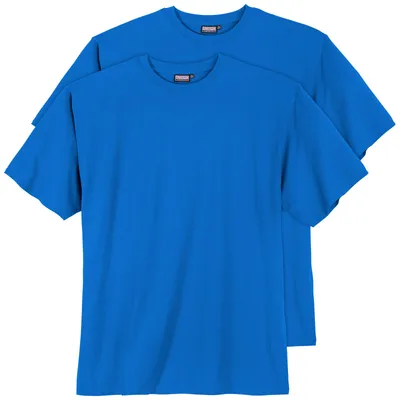 Produktbild von Adamo 2er-Pack Basic T-Shirt Übergröße royalblau