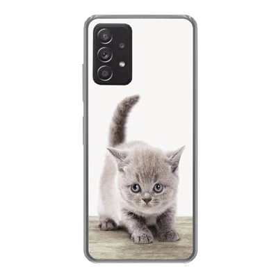 Produktbild von MuchoWow® Handyhülle Schutzhülle Hülle für Samsung Galaxy A53 5G Kätzchen - Katze - Haustiere - Jungen - Kinder - Mädchen Silikon Softcase Handy Hülle - Schutzabdeckung