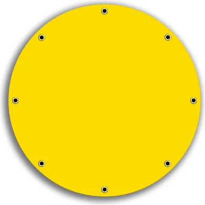 Produktbild von Wallario rundes Outdoor-Poster für Garten oder Balkon, Motiv Gelb, 30 cm Durchmesser