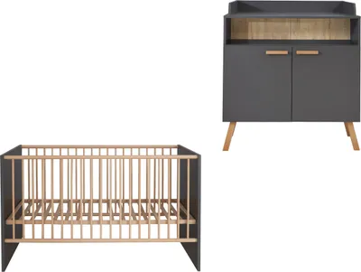 Produktbild von MatsBaby Babyzimmermöbel Set grau.