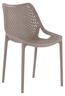 Image de Chaise de restaurant en POLYPROPYLENE Taupe pour Exterieur