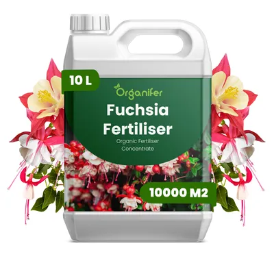 Produktbild von Fuchsien Flüssigdünger 10L – 2-1-8 NPK – Flüssig-Pflanzendünger für Fuchsien – Organifer
