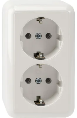 Produktbild von Merten SCHUKO-Doppel- MEG2421-8719 Steckdoserweiß Aufputz