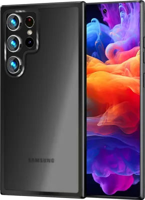 Immagine prodotto di Custodia opaca NALIA per Samsung Galaxy S24 Ultra – Resistente agli urti e semitrasparente – FUZION (custodia anti-impronte) – Marchio di Berlino – Nero