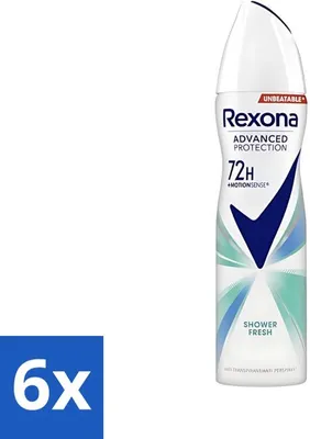 Obrázek produktu pro Rexona Deodorant ve spreji Advanced Protection Shower Fresh 150 ml – výhodné balení – 6 kusů