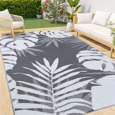 Outdoor-Teppich 120x180 cm, wetterfest, wendbar, UV-beständig, waschbar