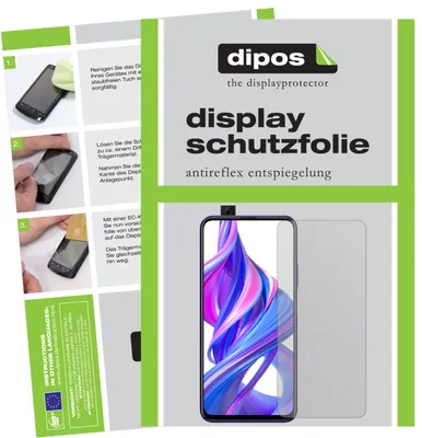 A collage of images showing instructions for applying a screen protector and a product shot of the screen protector on a phone.