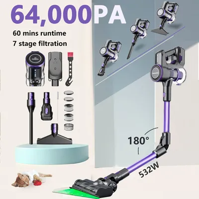 Obrázek produktu pro Vysavač - Bezdrátový vysavač - Ruční vysavač - Vysavač na prach - Vysavač pro domácí mazlíčky