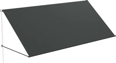 Produktbild von JOIEYOU Balkon Markisen 300x145cm Wind- & UV-Schutz Senkrechtmarkise Einziehbar Außenjalousien Rollo Witterungsbeständig Fenstermarkise Außen Beschattung für Terrasse Garten (Anthrazit)