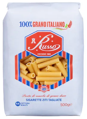 Produktbild von 20x Pasta Russo Sigarette Ziti Tagliate Nudeln 500g