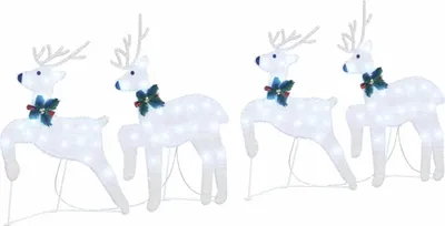 Obrázok produktu pre vidaXL LED sobi 4 ks strieborná látka
