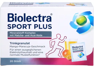 Produktbild von Biolectra Sport plus Trinkgranulat, 20 St. Beutel
