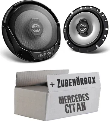 Produktbild von Lautsprecher Boxen Kenwood KFC-S1766 - 16,5cm 2-Wege Koaxialsystem Auto Einbausatz - Einbauset passend für Mercedes Citan Front - justSOUND