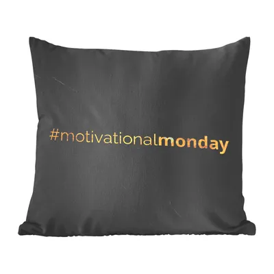 Produktbild von MuchoWow® Zierkissen Sofakissen Wohnzimmer Dekokissen 50x50 cm Zitate - Motivation - Marmor - Gold - Komfort - Sofakissen