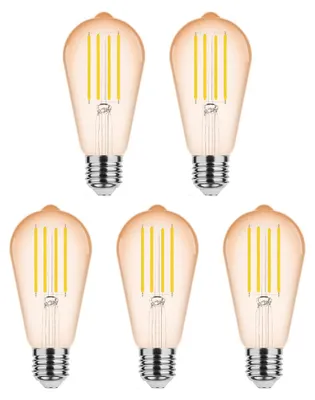 Produktbild von Modee E27 LED Filamentlampe 4W 360lm 1800K Warmweiß 5 Stück