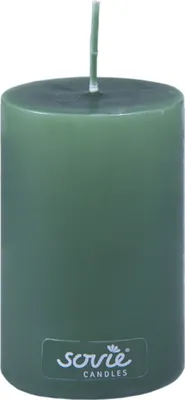 Produktbild von Sovie CANDLES Stumpenkerze in Dunkelgrün Ø 70 mm x H 100 mm, Brenndauer ca. 52 Std. - 12 Stück