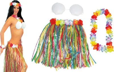 Produktbild von Hawaii Kostüm Set Aloha mit Muschel BH