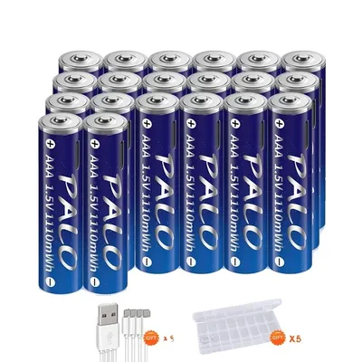 Obrázok produktu pre Lítium-iónová batéria, rýchle nabíjanie, nabíjanie cez USB, 20 batérií
