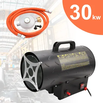 Zdjęcie produktu dla Nagrzewnica gazowa Clanmacy 30 kW do butli gazowej regulator ciśnienia gazu 700mbar wąż gazowy nagrzewnica gazowa nagrzewnica gazowa wewnętrzna, kempingowa