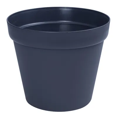 Obrázek produktu pro Květináč Antracitová Klasický Kulatý 26x21 cm Mrazuvzdorný Plastický