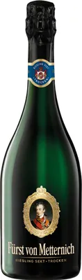 A bottle of Fürst von Metternich Riesling Sekt.