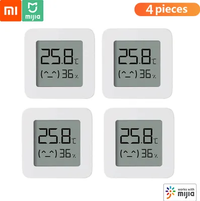 Produktbild von 4szt Xiaomi BT Termometr 2 Bezprzewodowy Inteligentny Elektryczny Cyfrowy Czujnik Wilgotności Higrometr Współpracuje z Aplikacją Mijia