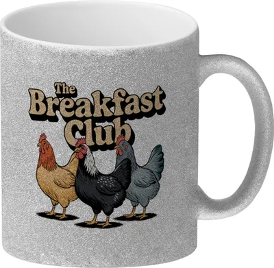 Produktbild von THE BREAKFAST CLUB Glitzer-Kaffeebecher mit Hühnern