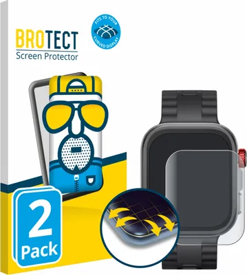 Produktbild von 2x BROTECT Fullscreen Schutzfolie für Huawei Watch Fit 4 Pro Displayschutz Folie Fullcover Matt Entspiegelungsfolie