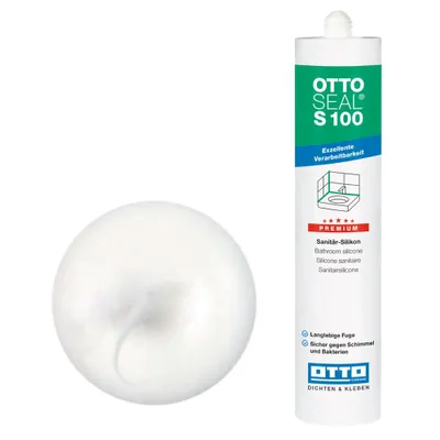 Produktbild von OTTO-Chemie Ottoseal S100 Premium Sanitär Silikon 300ml C8687 matt weiß
