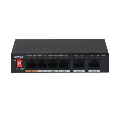 Immagine prodotto di Dahua Technology PFS3006-4ET-60 Unmanaged L2 Fast Ethernet (10/100) Power over Ethernet (PoE) Nero