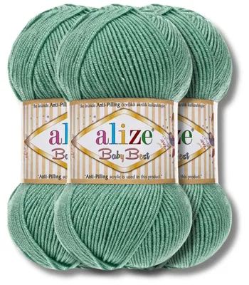 Produktbild von Alize 3x 100g Baby Best Wolle, Antipilling, Uni, Häkeln, Stricken (463)