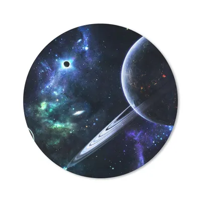 Produktbild von MuchoWow® Mauspad Mousepad Buntes Bild der Milchstraße mit Planeten 30x30 cm - Mousepads - Maus Mat - Pad - Mausunterlage - Tischunterlage - Schreibtischmatten