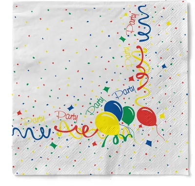 Produktbild von Tissue Serviette Party, 3-lagig, 33 x 33 cm, 100 Stück - Mank