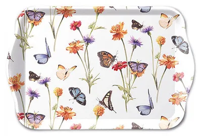 Produktbild von Ambiente Tablett Schmetterlingsgarten 13x21cm