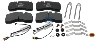 Produktbild von Bremsbelagsatz Scheibenbremse Hinterachse DT SPARE PARTS für u.a. DAF LF