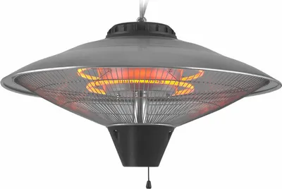 Produktbild von Eurom Partytent heater 2100, Karbonfaser, IP24, Drinnen, Zimmerdecke, Schwarz, Metall