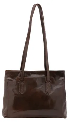 Produktbild von Damen Schultertasche, echtes Leder, Vollnarbenleder, Reißverschluss, Italy
