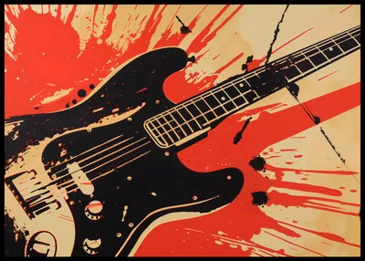 Image de Affiche 84 x 59,5 cm Guitare électrique