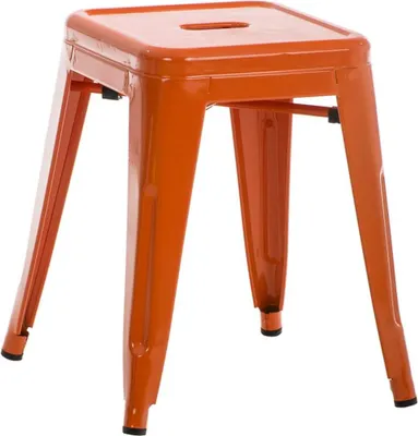 Image de Tabouret moderne empilable - Pouf fonctionnel - Design métallique durable