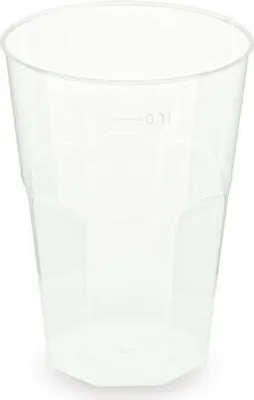 Produktbild von 75x Mehrwegbecher Pfandbecher Cocktail transparent stabil+ PP 0,3L Ø 70mm