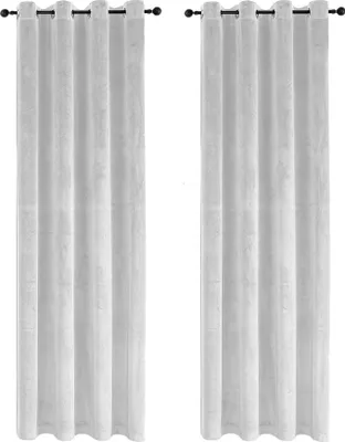 Produktbild von Vorhang 2er Set Ösen Weiß Verdunkelung 140x245 cm Samt weich Gardine